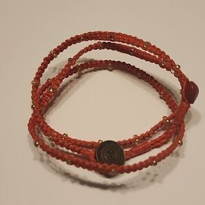 Freedom Love Empowerment Wrap Bracelet Coral Red Womens Jewelry Fashion Teen